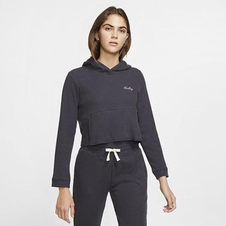 Hanorace Nike Hurley Chill Rib Cropped Fleece Dama Gri | PINB-67508